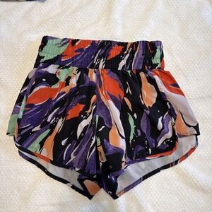 Dsg High Rise Stride Short Womens Size S Multi Landscape Black